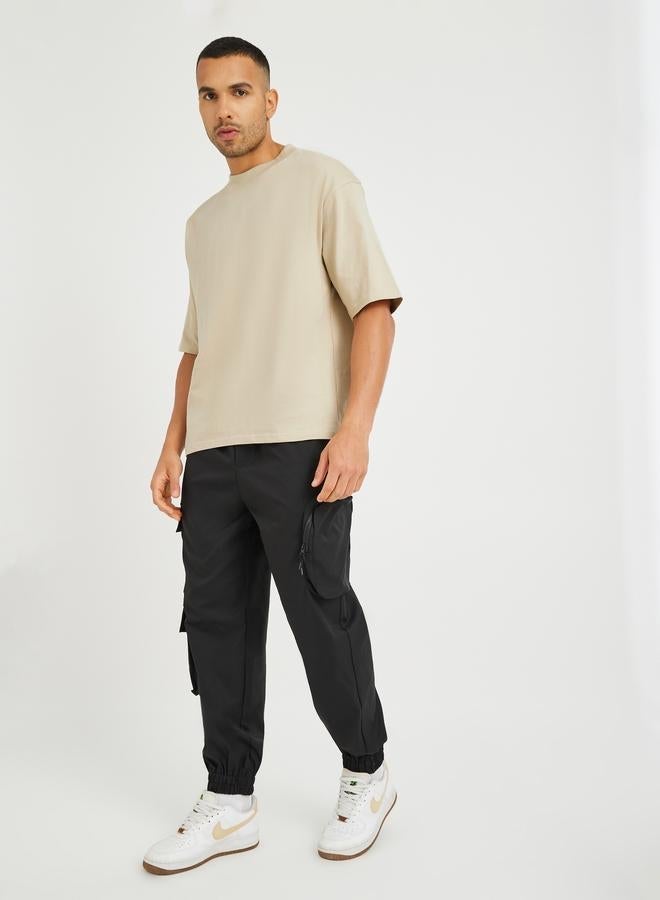 Styli Men Oversized Mock Neck T-Shirt - Image 2